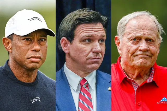 REPORT 🥺 :Ron DeSantis is reportedly said to be in hot water for a terrible plan involving Tiger Woods and Jack Nicklaus to put golf courses in a state park