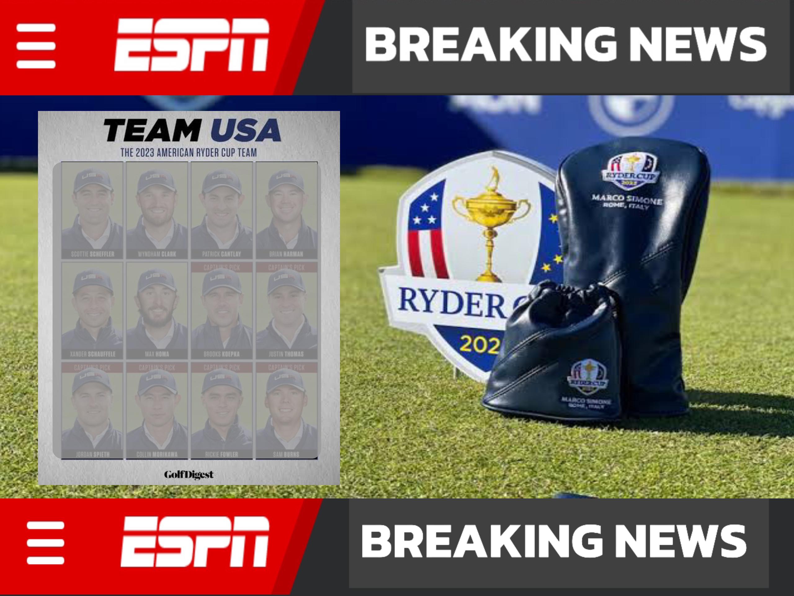 UNEXPECTED:Pro Golfers Disappointed as Ryder Cup Release Names of Selected Players for the Warmup Event which includes only One Golf Player.