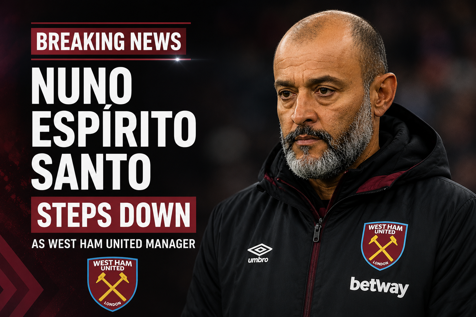 Nuno Espírito Santo Leaves West Ham to Join Inter Milan | Football News