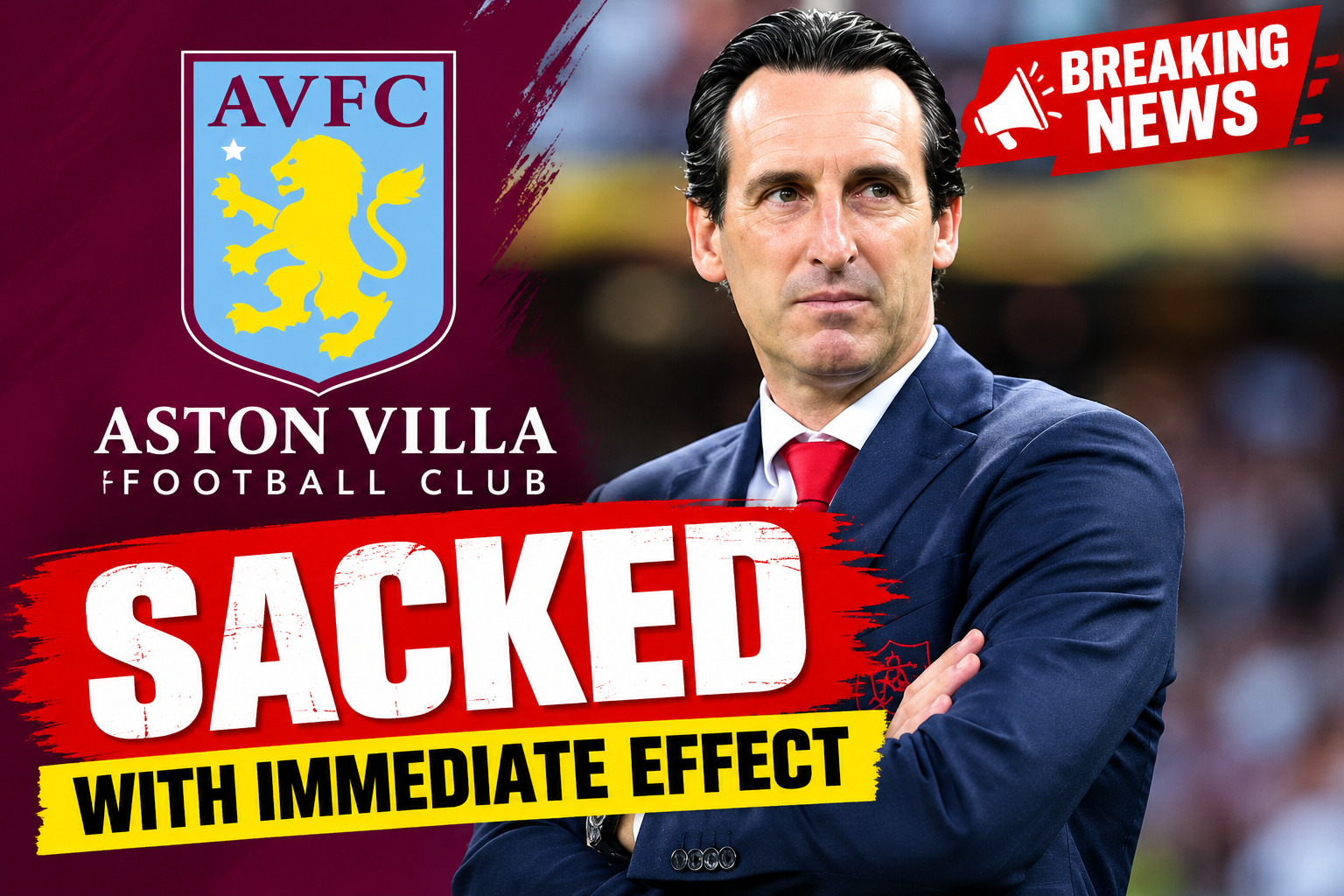 BOMBSHELL ANNOUNCEMENT: ASTON VILLA HEAD COACH SACKED BY THE CLUB! 😱⚡
